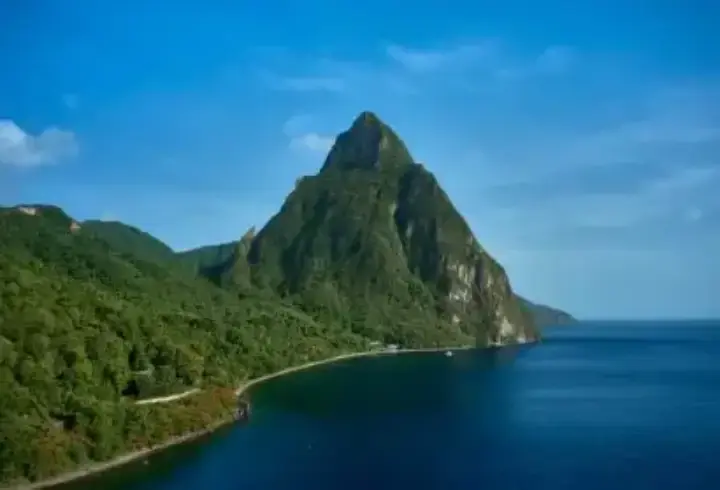 Gros Piton and the St. Lucia coastline